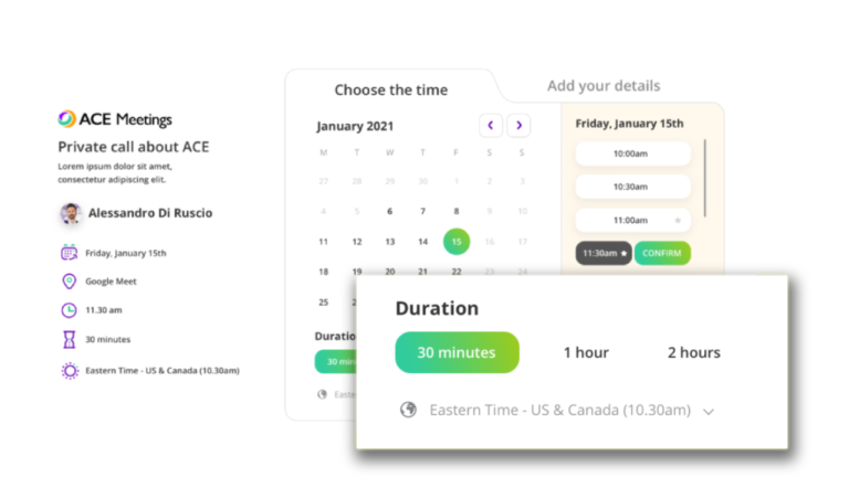 ACE Meetings Multiple Duration