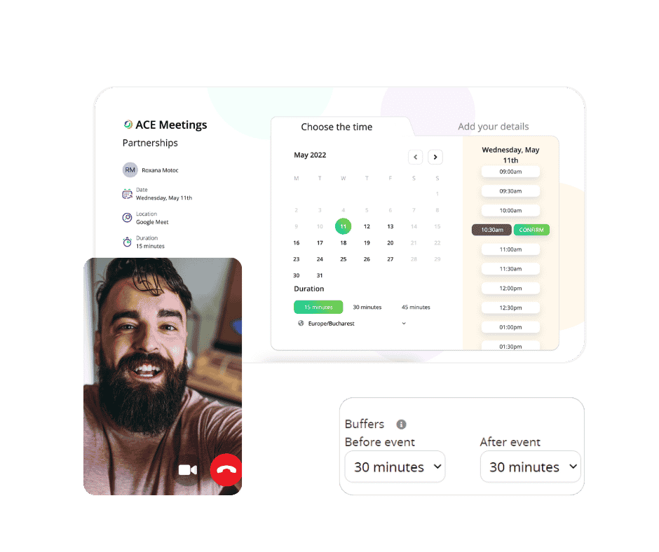 ACE Meetings scheduling features