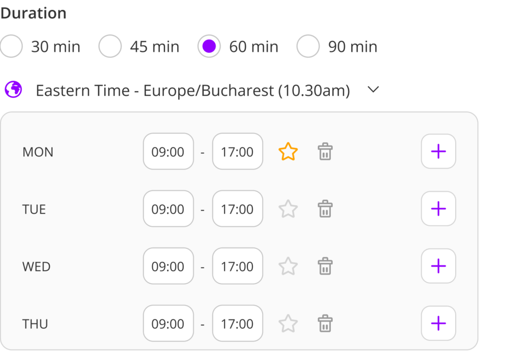 Meeting duration